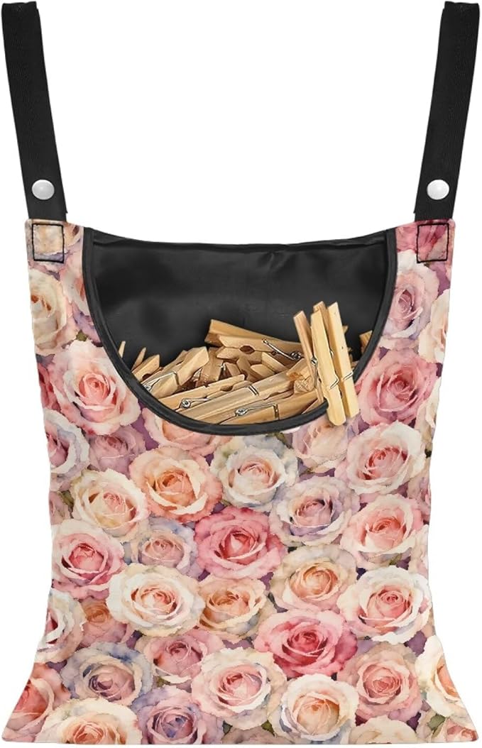 Clothes Pin Hanging Bag with Hanging Rope