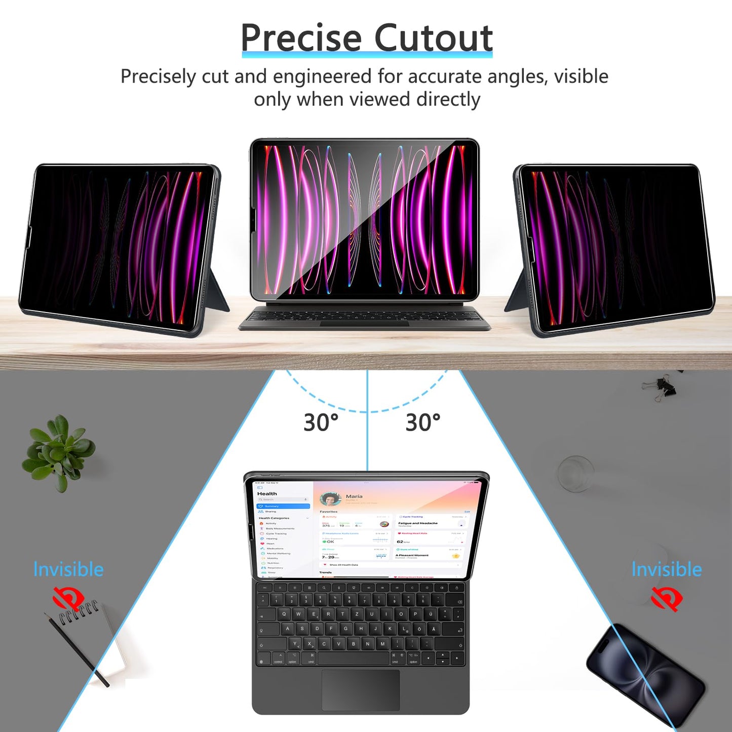 OMOTON Screen Protector for iPad Air 5th 4th Generation (Air 5/4, 10.9 Inch, 2022/2020) iPad Pro 11 Inch (2022/2021/2020/2019) Tablet - Tempered Glass, Case Friendly, Apple Pencil Compatible, 2 Pack