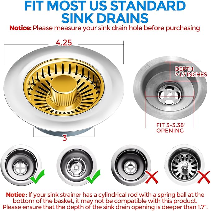zaa Kitchen Sink Drain Strainer