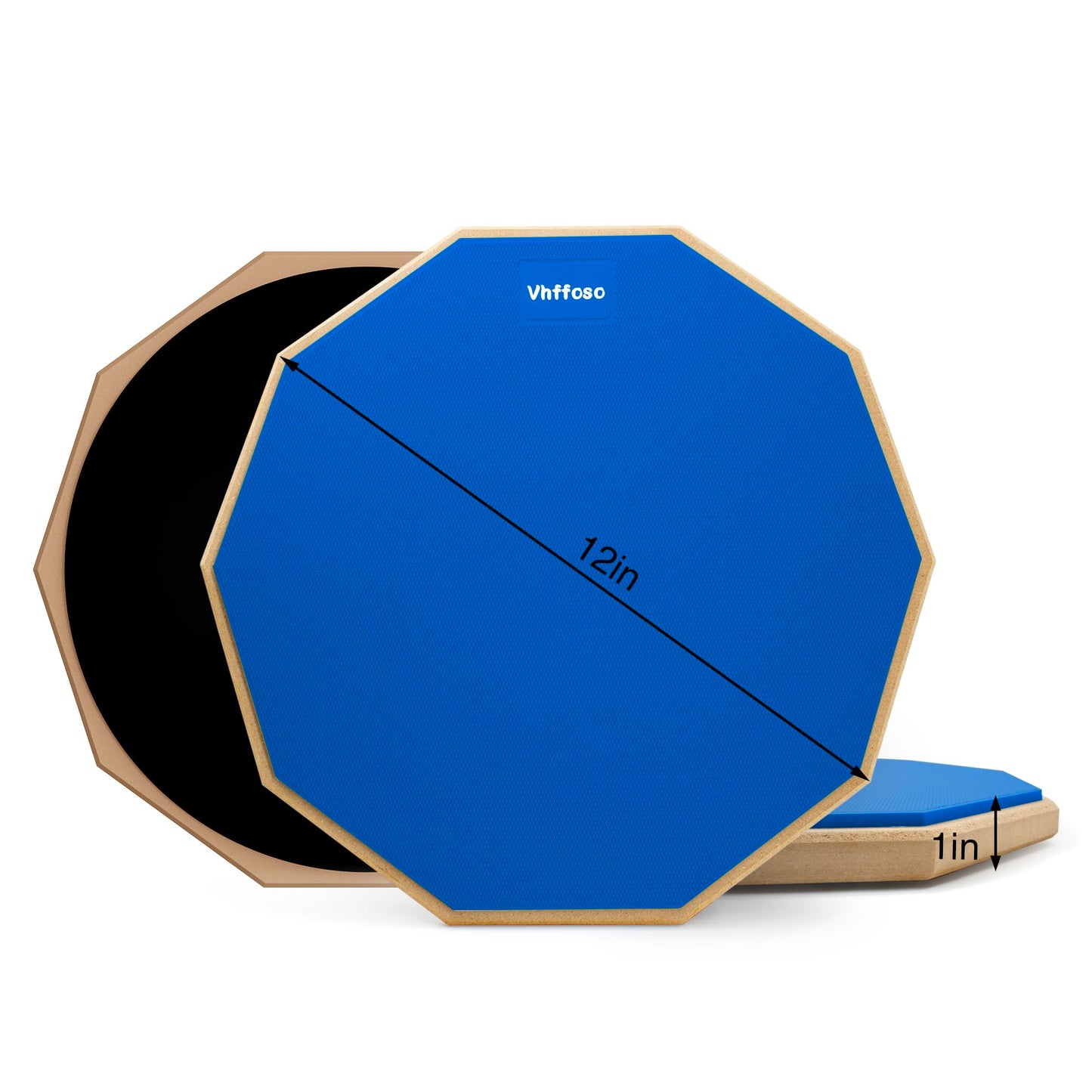 12 Inch Practice Drum Pad with Stand and Sticks, Beginner Snare Drum Pad with Drumsticks(2 pairs) and Carrying Bag, Double Sided Silent Drum Pad (Blue)