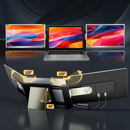 Teamgee S1 Dual Laptop Screen Extender — 14” FHD IPS Portable Monitor for 13–17” Laptops, USB-C/HDMI Plug & Play, Compatible with Windows, macOS & Android, Perfect for Hybrid Work & Travel
