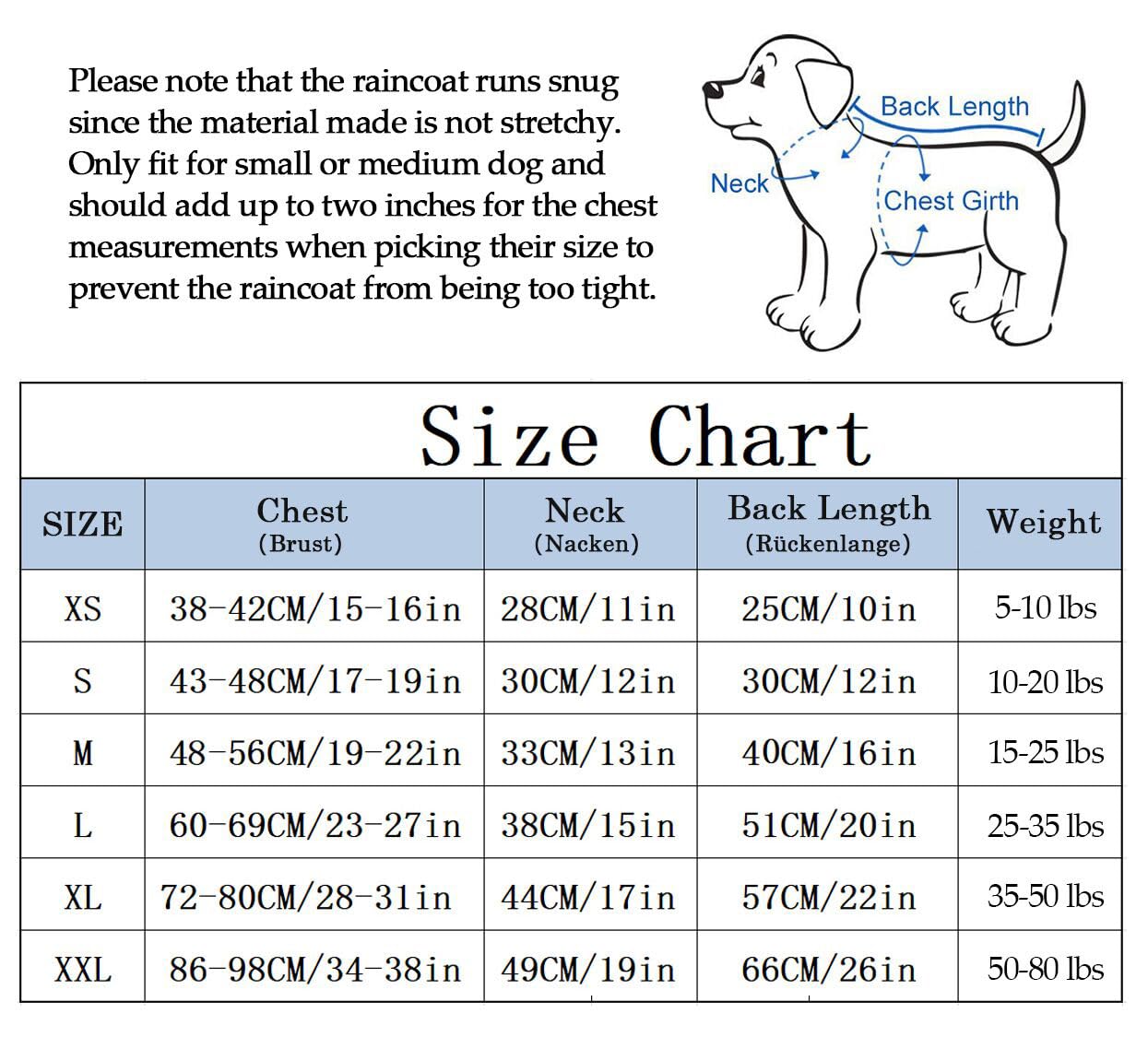Morezi Dog Zip Up Raincoat with Reflective Buttons, Rain/Water Resistant, Adjustable Drawstring, Removable Hood, Raincoats with Legs 4kg to 36kg Available - Yellow - M