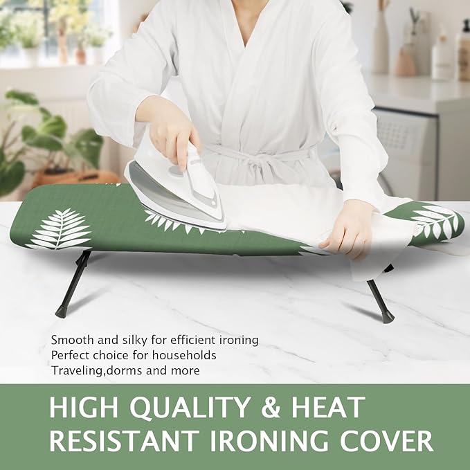 SheeChung 12.5"x32" Small Ironing Board Cover and Pad, Fits Mini Table Top