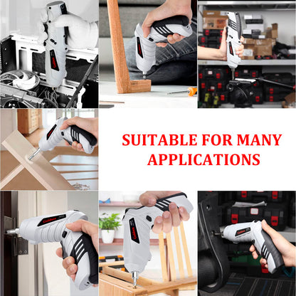 Goldsea Electric Screwdriver Cordless, Cordless Drill & Screwdriver Set, 47 in 1 Power Tools 4.2V Li-ion 3.5Nm Rotatable Cordless Electric Drill Drivers Home Improvement DIY