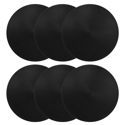 PATIKIL Spot Markers 8 Inch, 6 Pcs Non-Slip Floor Dots Agility Markers Flat Field Cones Poly Dots for Gym PE Speed Training Dance Soccer Basketball Sports, Black