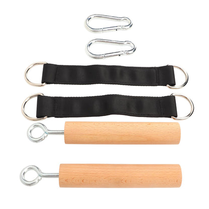 Yuecoom Wooden Pull Up Climbing Hold Grips, 1 Pair Hand Grips Strengthener Exerciser Training Tools for Grip Strength, Kettlebells, Workout