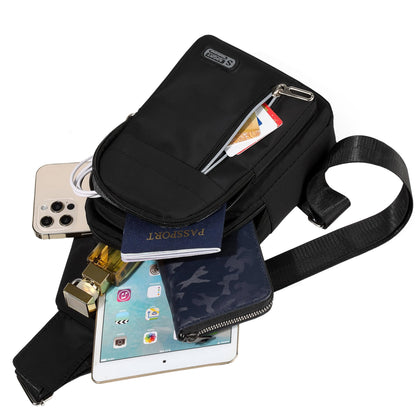 Cross Body Bag Sling Backpack Fanny Pack Small Crossbody Bags for Women Trendy - Black