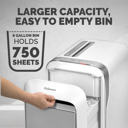 Fellowes Powershred LX220 Micro-Cut Paper Shredder, White