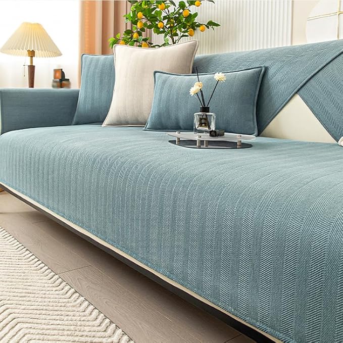 Funny Fuzzy Couch Cover, Chenille Couch Furniture Protector, Funny Fuzzy Couch
