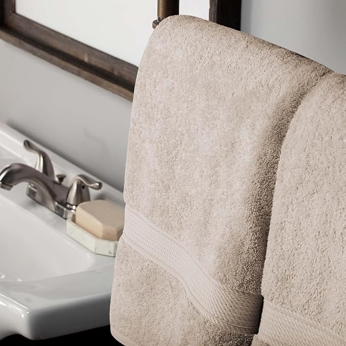 SUPERIOR Egyptian Cotton Pile 10 Piece Towel Set, Includes 2 Bath, 4 Hand