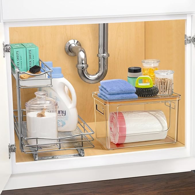 Hudgan Stackable Storage with Bamboo Top