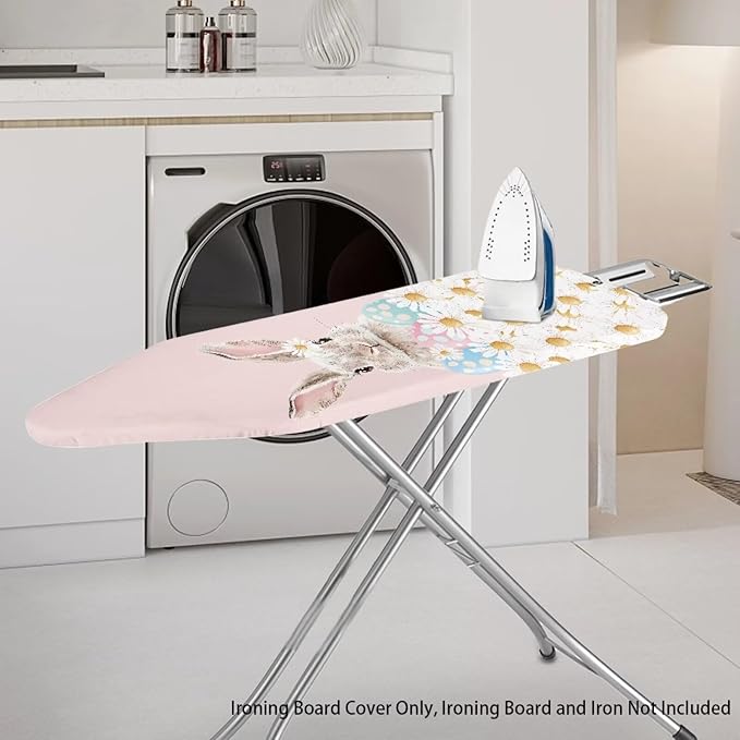 Daisy Easter Eggs Rabbit Ironing Board Cover 15x54 Inch Extra Thick Resistant