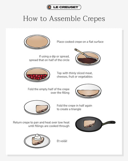 Le Creuset Enameled Cast Iron Traditional Round Crepe Pan, 10.25", Oyster
