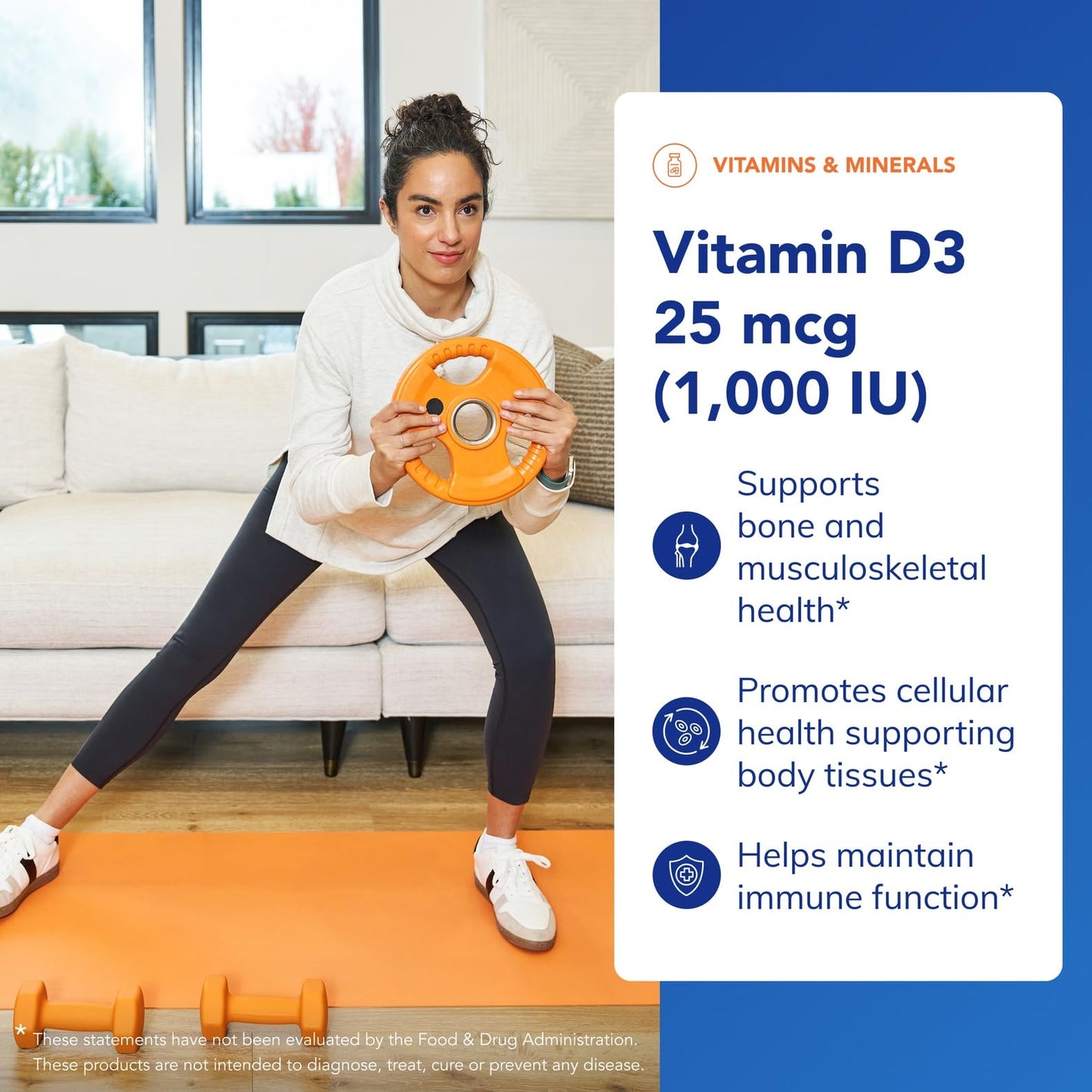 Pure Encapsulations Vitamin D3 1,000 IU - Hypoallergenic Vitamin D Supplement - Immune System, Bone and Muscle Function Support - 120 Capsules