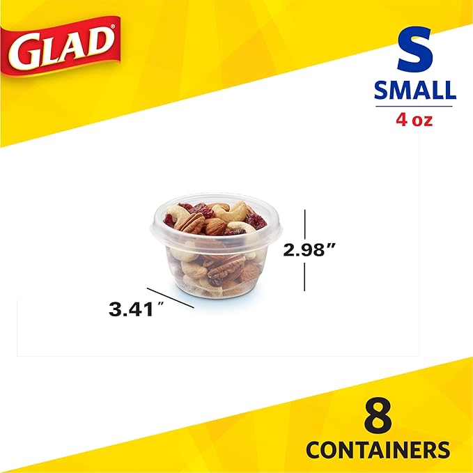Glad GladWare Mini Round Food Storage Containers