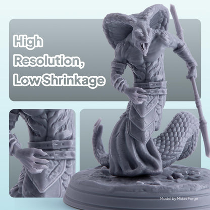 ELEGOO Water Washable 3D Printer Resin 1.0, Ceramic Grey 1000g, Fast Curing, Easy Cleanup with Water, Smooth Finish & High Precision 405nm UV Resin for LCD/MSLA 3D Printing