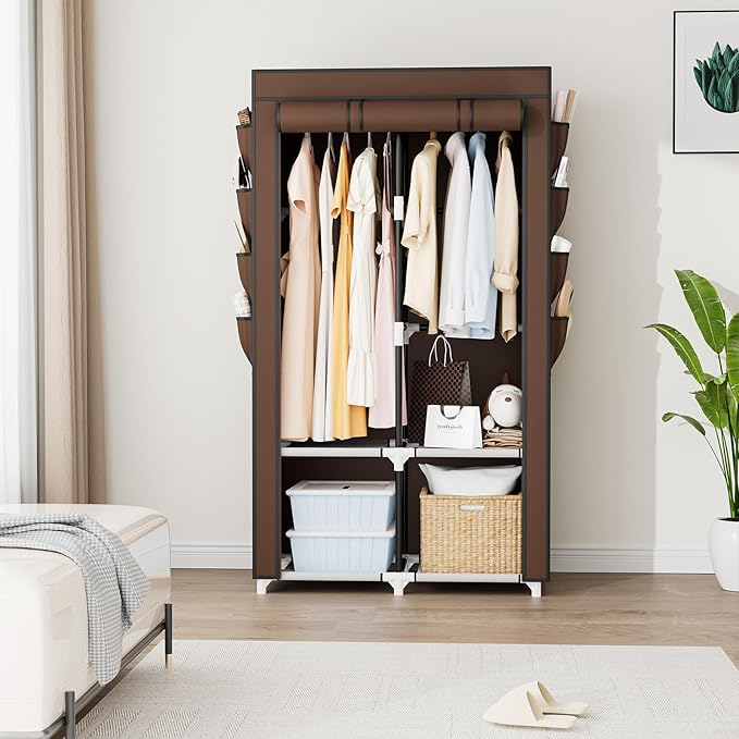Portable Closet for Hanging Clothes, Portable Wardrobe Closet