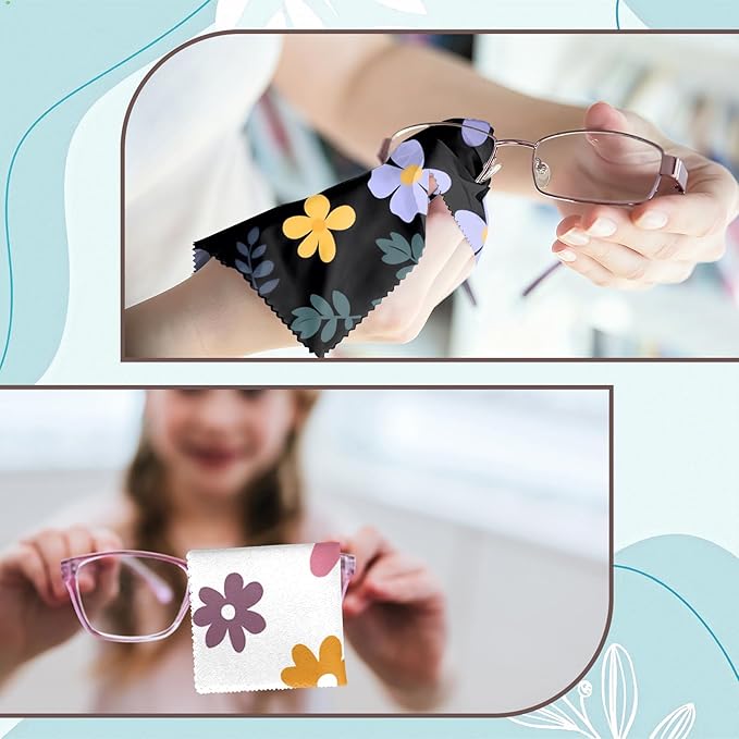 6 PCS Glasses Cleaning Cloth Eyeglass Lens Microfiber Cleaning Cloth Reusable