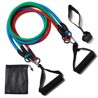 Resistance Bands with Handles, Single Resistance Bands, Exercise Bands with Handles, for Resistance Training, Physical Therapy, Home Workouts, Fitness, Pilates