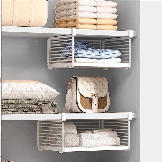 Under Shelf Storage Basket, Metal Wire Slide -in Under Cabinet Organizer