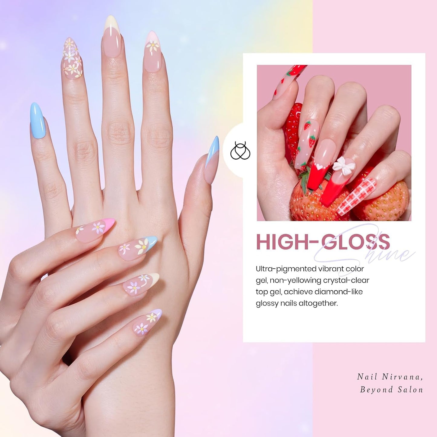 Beetles Gel Nail Polish Kit with U V Light - 80Pcs Fall Nail Fest Color Enchantment 55 Colors Gel Polish Starter Kit with Base Top Coat DIY Nails Stickers Manicure Tools Gift for Women Teens Girls