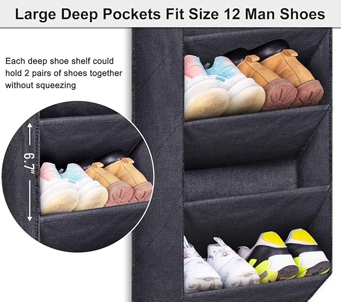SLEEPING LAMB Over The Door Shoe Organizer