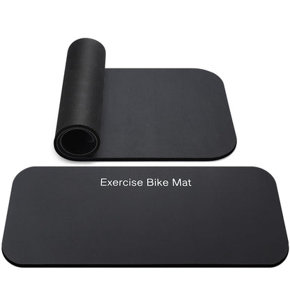 TOBWOLF 2PCS Vibration Absorbing Exercise Bike Mat, 6MM Thickened to Protect Hardwood & Carpet Floors for Peloton Bike, Rowing Machine, Noise Reduction Exercise Equipment Mat for Home Gym Use