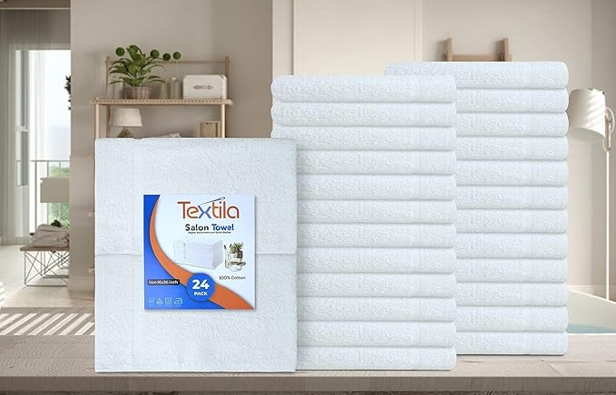Basic Hand Towels 16x26 Inches – Bulk Pack of 24 – White Color – Soft and