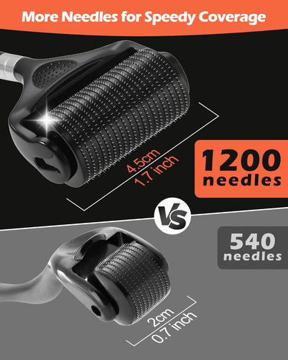 Titanium Derma Roller For Face Hair Beard，Beard Microneedle Roller For Men With Storage Case，Scalp Derma Roller For Women，Personal Use Microneedling Roller Microdermabrasion Beauty Instrument