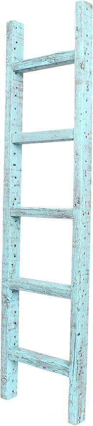 BARNWOODUSA Rustic Decorative Ladder