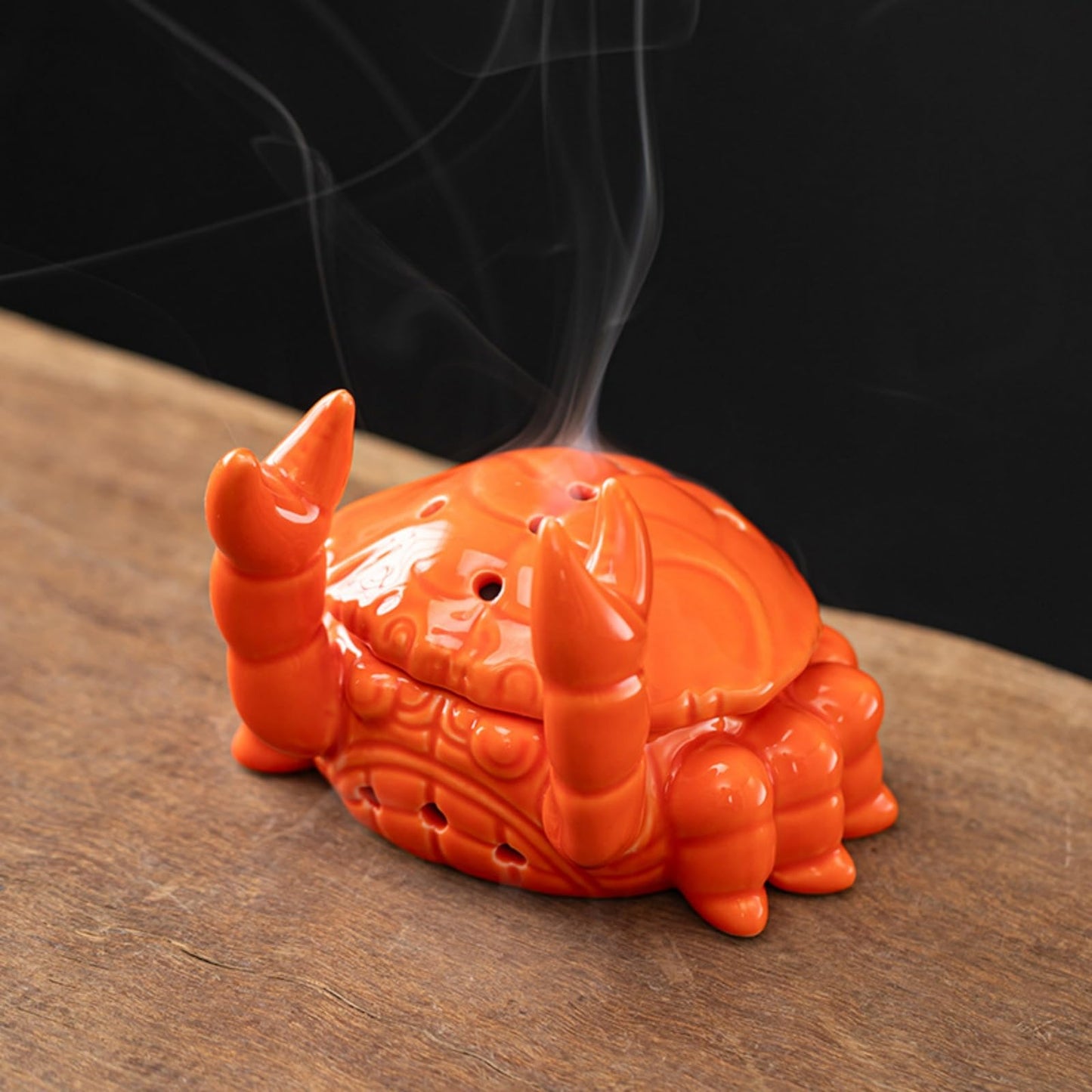 Crab Incense Burner with Incense Stick Holder Ceramic Incense Holder for Home Office Decor Ash Catcher