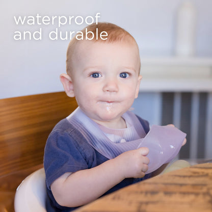 Olababy Fold N Go Silicone Baby Bib w Travel Case | Soft, Lightweight, Waterproof Bibs for Infants & Toddlers | BPA Free (1 Bib + 1 Travel Case, Kiwi)