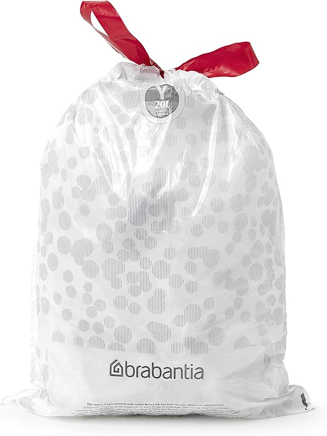 Brabantia PerfectFit Trash Bags Thick Plastic Trash Can Liners