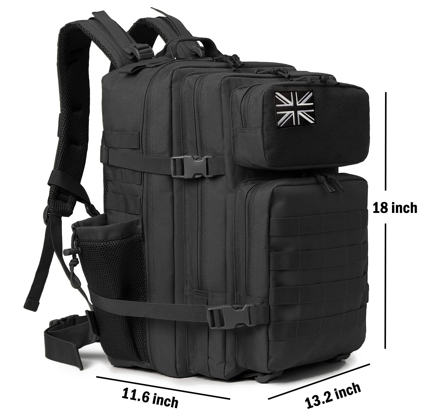 QT&QY Military Tactical Backpacks For Men Army Molle Daypack 25L/35L/45L Lage 3 Day Bug Out Bag Camping Hiking Rucksack With Bottle Holder