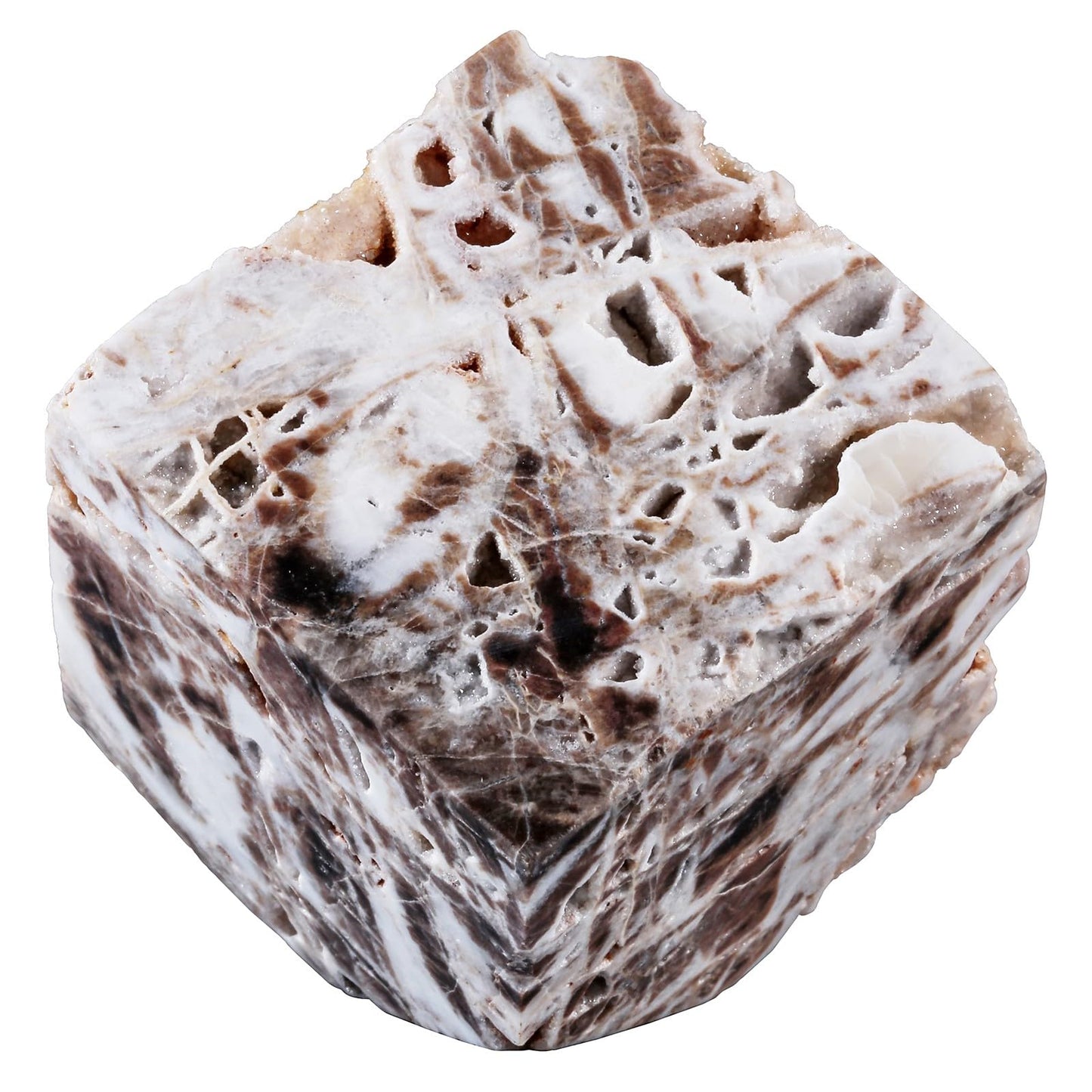 mookaitedecor Natural Sphalerite Crystal Geode Cube Specimen for Reiki Healing Home Decor, Raw Stone Aromatherapy Essential Oils Diffuser