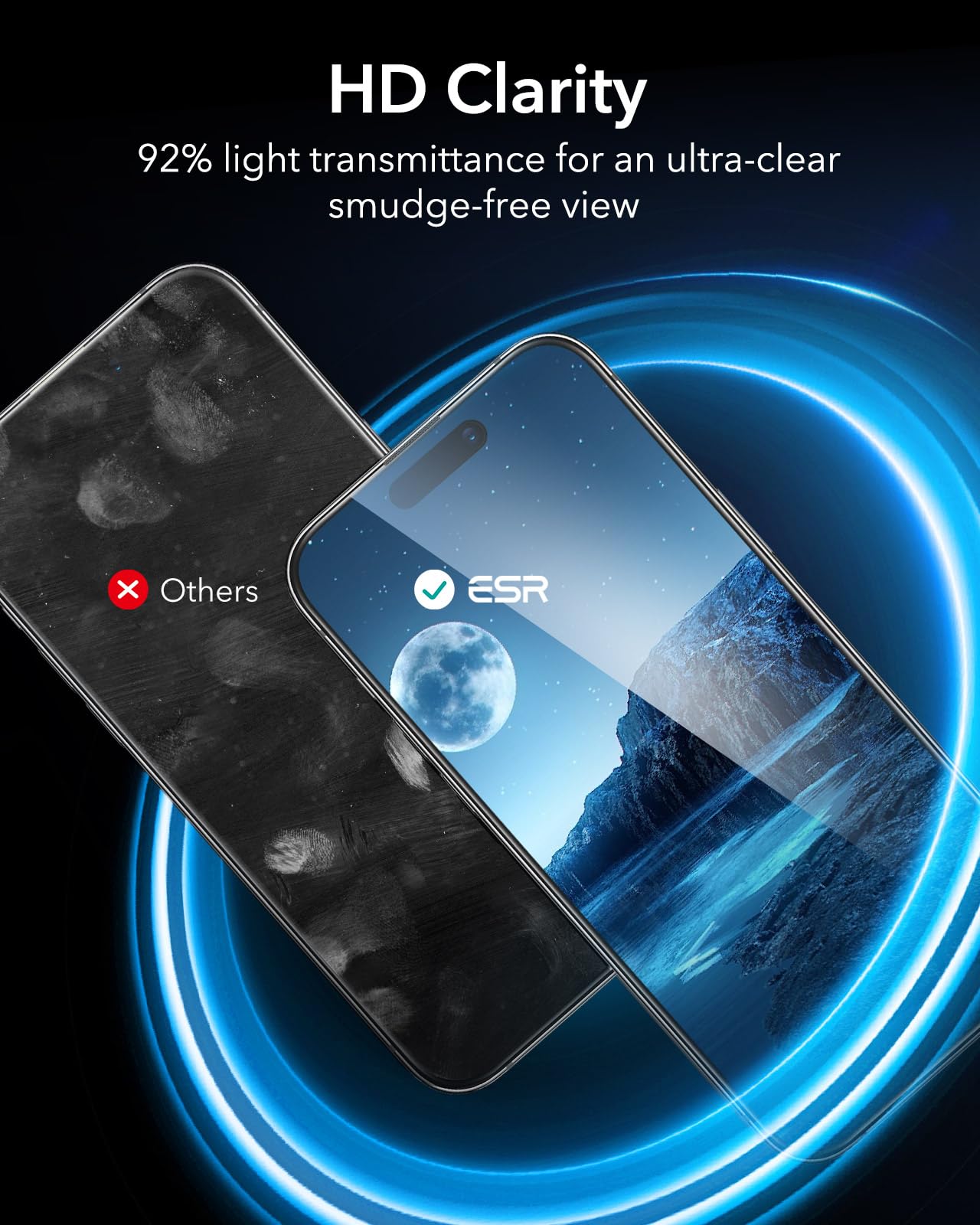 ESR 3 Pack for iPhone 16 Pro Max Screen Protector, [9H Hardness] [Military Grade Shatterproof] Tempered Glass Film with Flawless Fit Tray, HD Clear, Scratch Resistant