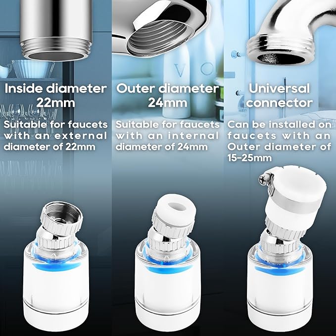 Rotating Faucet Extender Sink Aerator, Sink Filter Water Faucet, 360 ° Faucet