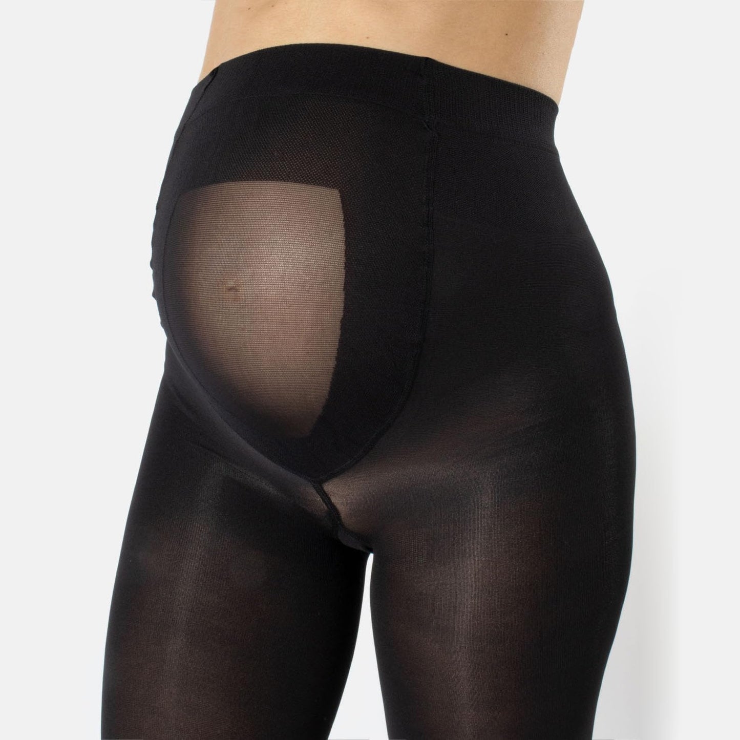 CALZITALY Opaque Maternity Tights, Micoriber Pregnancy Pantyhose | S, M, L, XL, XXL, 3XL, 4XL | 100 DEN | Made in Italy (M, Black)