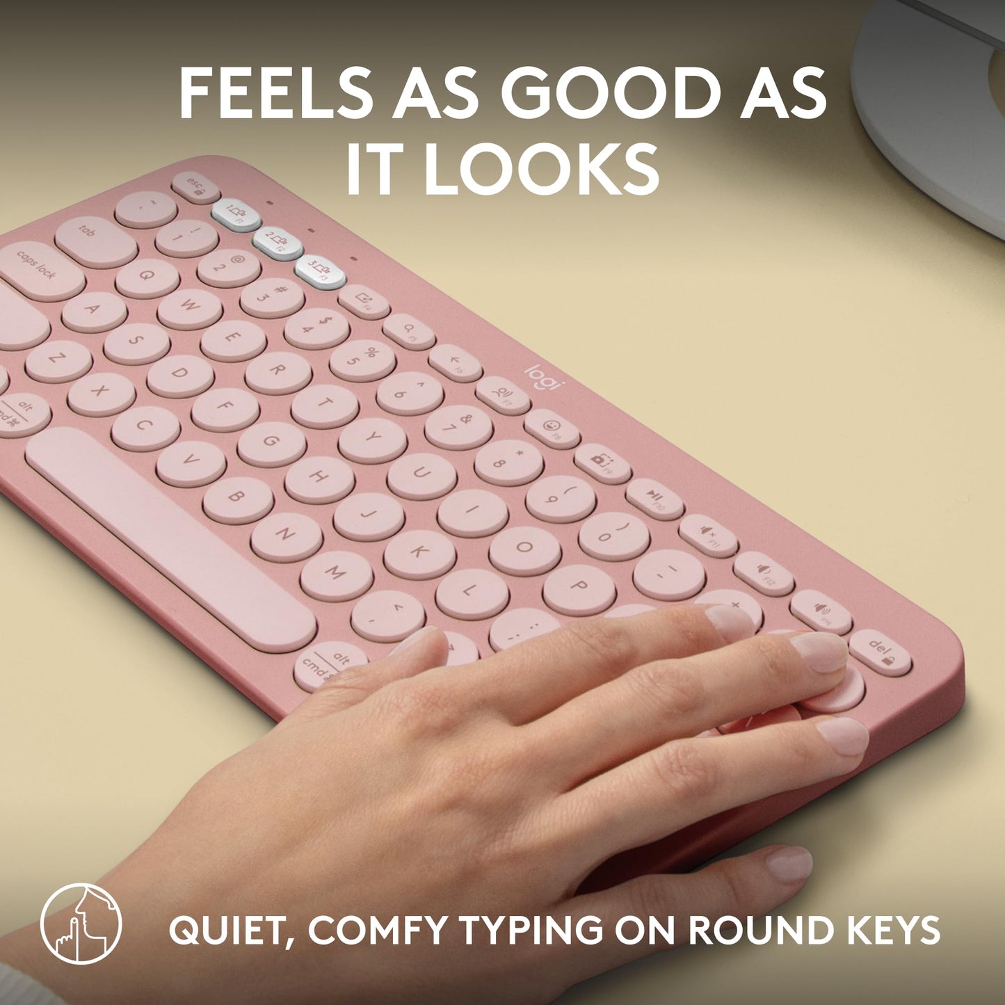 Logitech Pebble Keys 2 K380s, Multi-Device Bluetooth Wireless Keyboard with Customizable Shortcuts, Slim and Portable, Easy-Switch for Windows, macOS, iPadOS, Android, Chrome OS - Tonal Graphite
