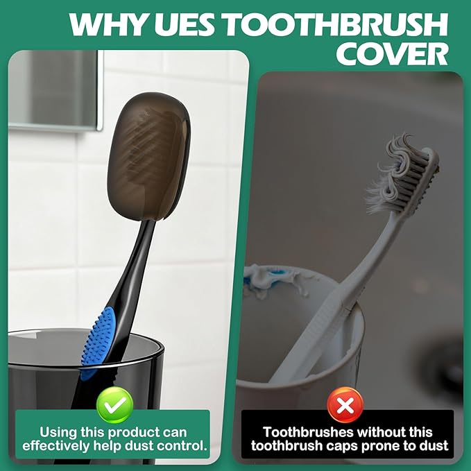6 Packs Silicone Toothbrush Covers, Tooth Brush Cover Cap