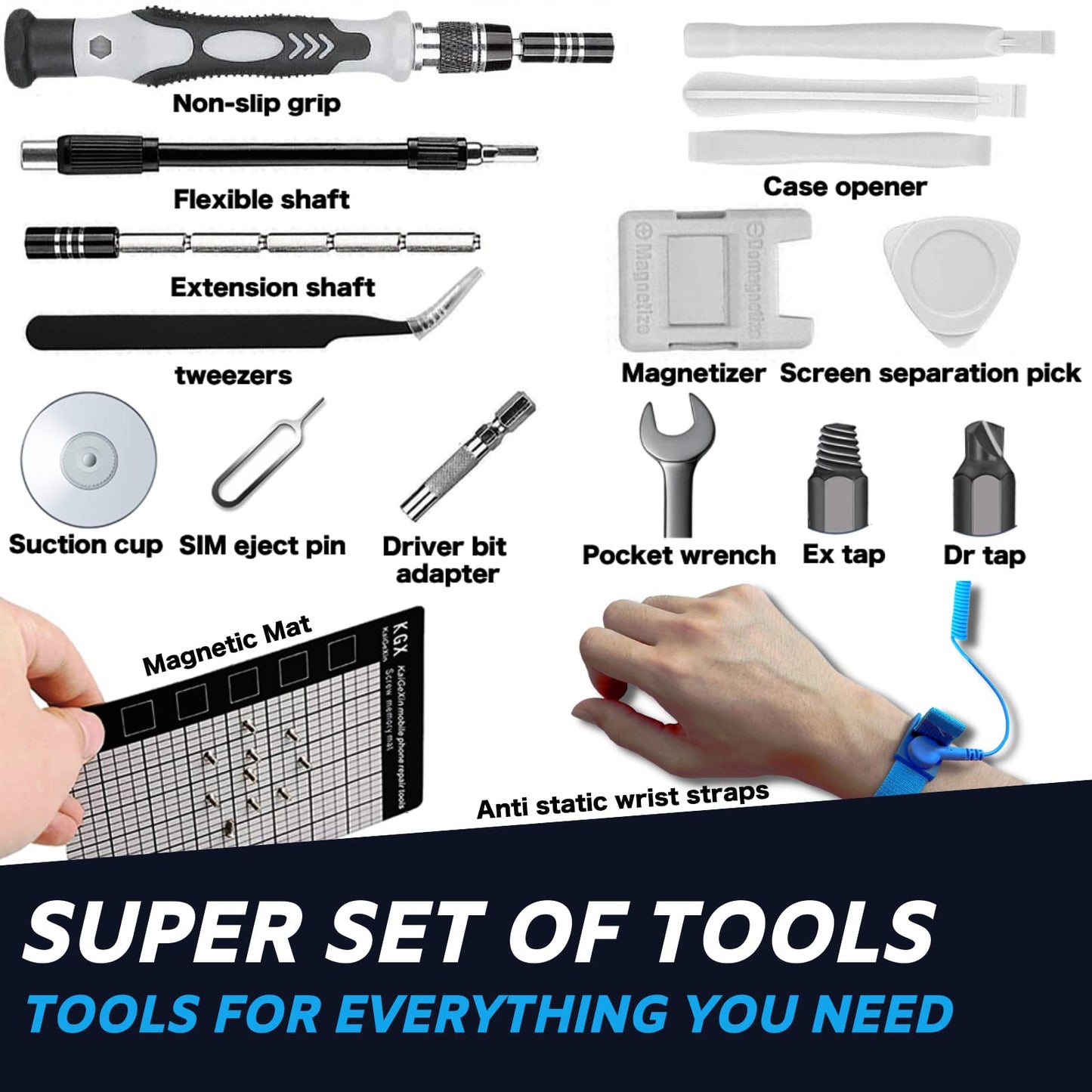 FANACAN 140in1 Precision Screwdriver Set Small Screwdriver Bit Set for DIY Electronic Repairs - Mini Computer Repair Tool Kit - Micro PC, Laptop, iPhone, MacBook Repairing Tools with Case (Grey)