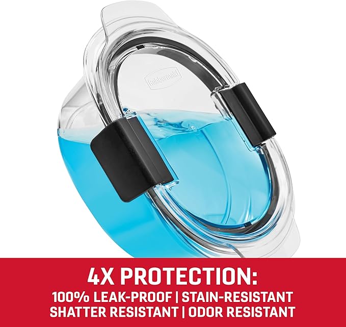 Rubbermaid Brilliance® Round and Rectangular Leak Proof Food Storage Containers