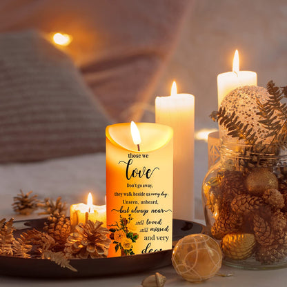 Gerrii Memorial Candles Sympathy Gifts LED Flameless Cardinal Bereavement Candles for Loss of Loved One Sympathy Cardinal Gifts Battery Candle for Prayers(Bright Style)