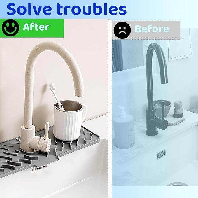 Silicone Faucet Splash-Proof pad, Universal Faucet Cover, Suitable
