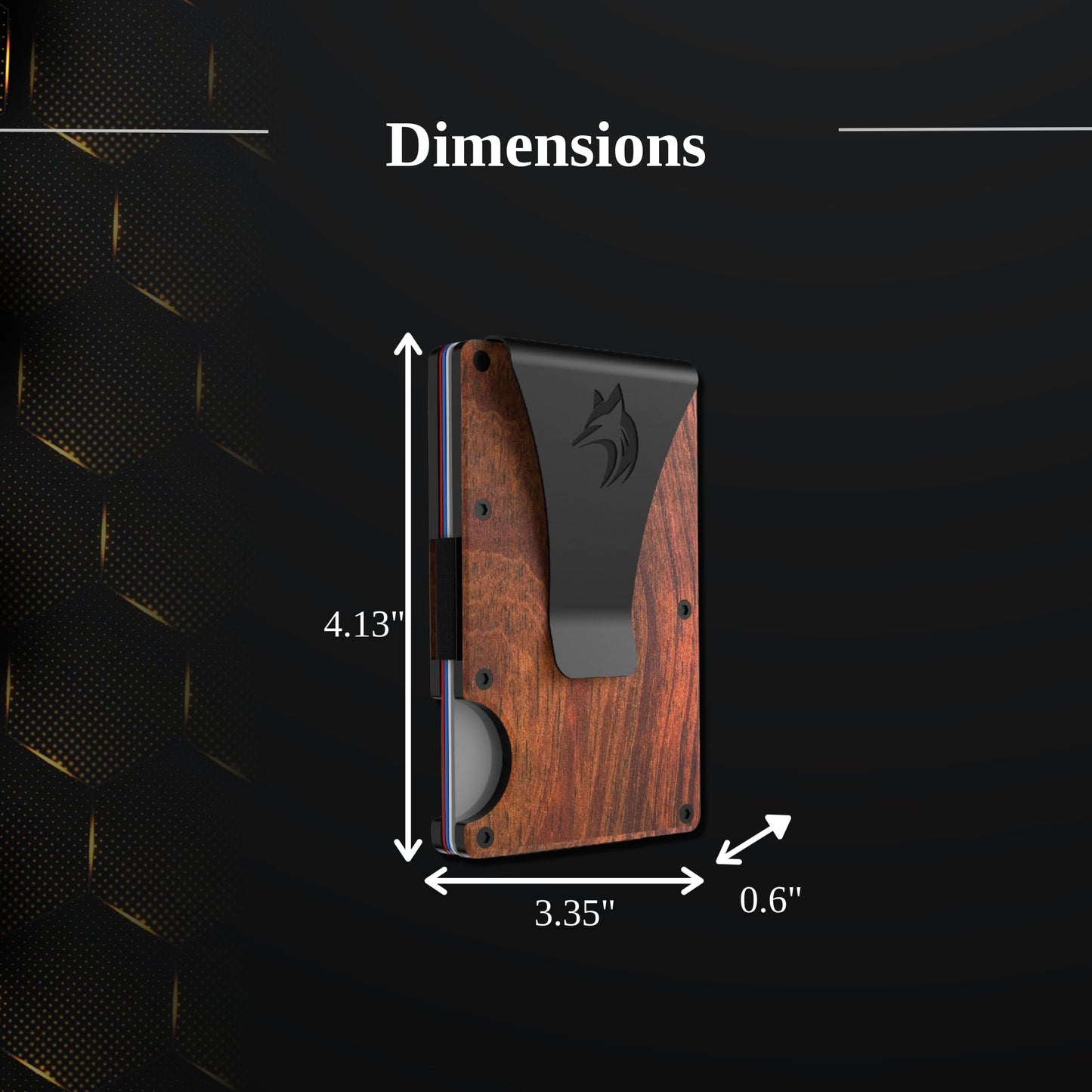 TRAVELINGO Metal Wallets for Men - Slim RFID Blocking Credit Card Holder, Walnut