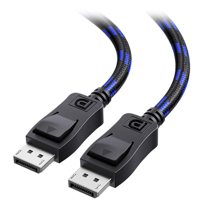 Cable Matters [VESA Certified] 1.8 m Braided DisplayPort Cable 1.4, Support 8K 60Hz, 4K 240Hz (DisplayPort 1.4 Cable) with FreeSync, G-SYNC and HDR for Gaming Monitor, PC, RTX 3080/3090, RX 6800/6900