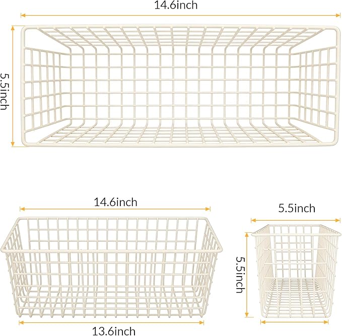 2 Sets Extra Large Hanging Wall Basket, WallmountedFruit Vegetable Toy Snack