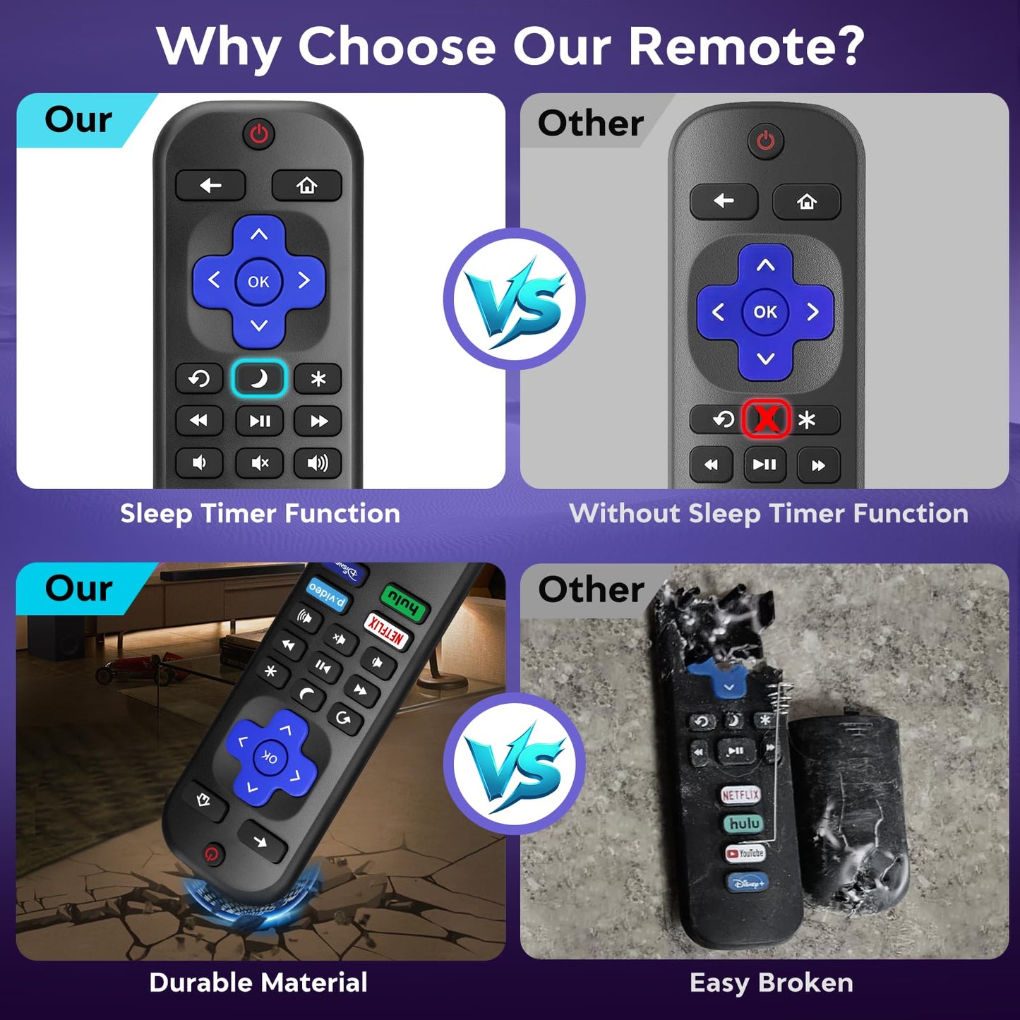 Voice Remote Control Replacement for Hisense Smart Google TV，Compatible with Hisense QLED UHD Mini-LED ULED Google TVs