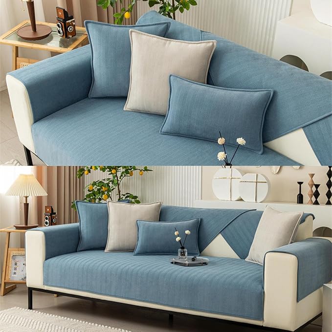 Funny Fuzzy Couch Cover, Chenille Couch Furniture Protector, Funny Fuzzy Couch
