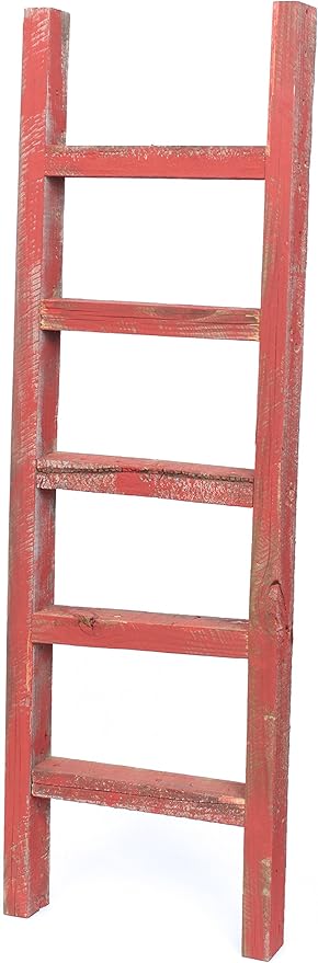 BARNWOODUSA Rustic Decorative Ladder